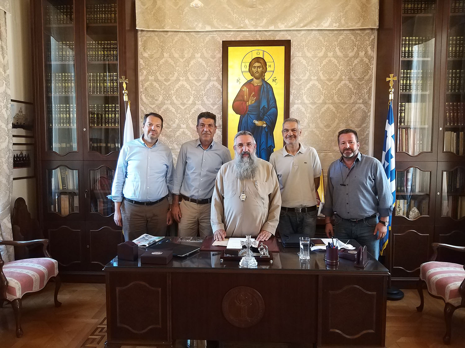 Νίκος Μαλλιαρός συνάντηση με Σεβασμιώτατο Μητροπολίτη Ρεθύμνης και Αυλοποτάμου, κ.κ. Ευγένιο