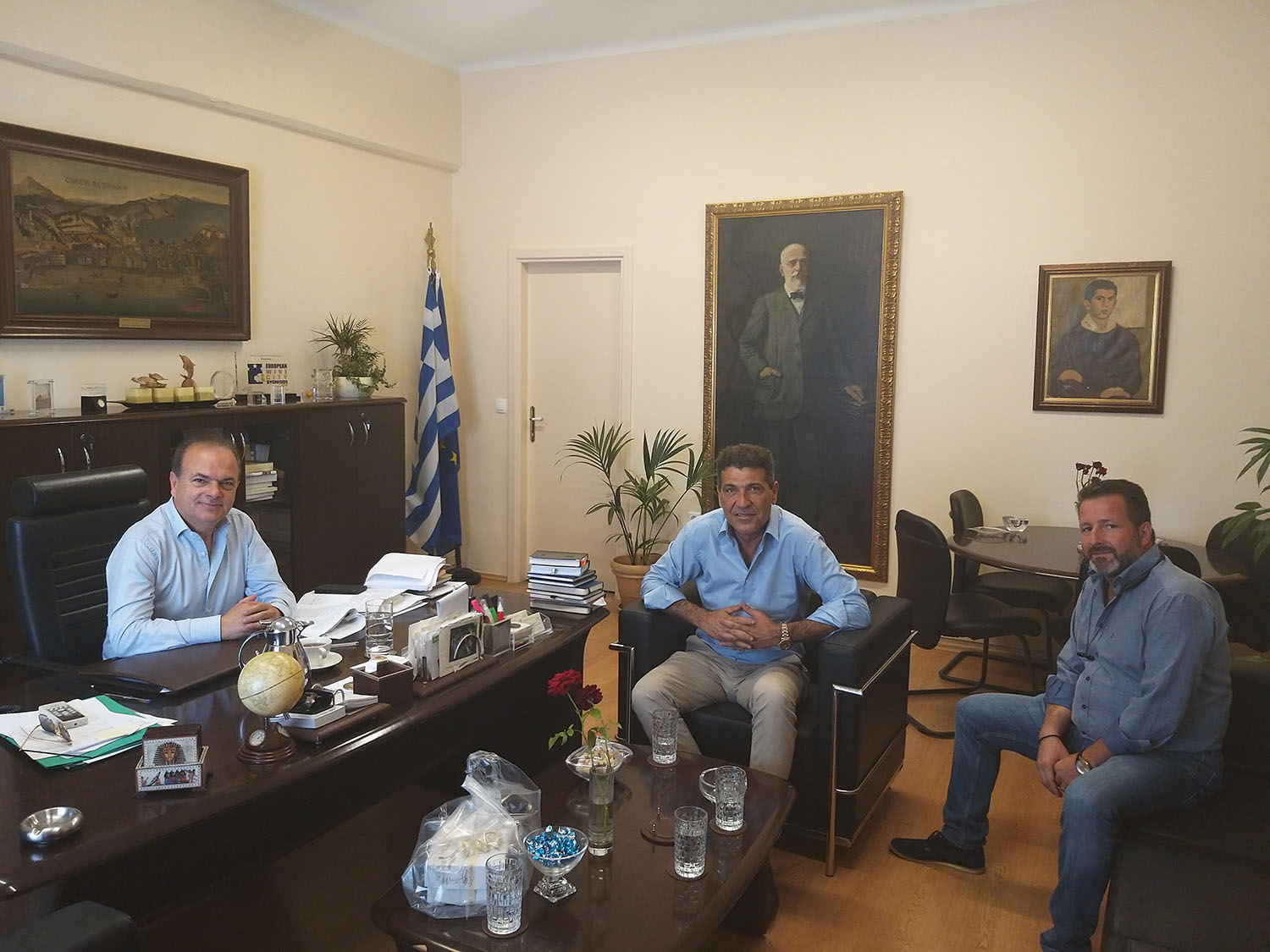 Νίκος Μαλλιαρός συνάντηση με τον Δήμαρχο Ρεθύμνης, κ. Γιώργο Μαρινάκη