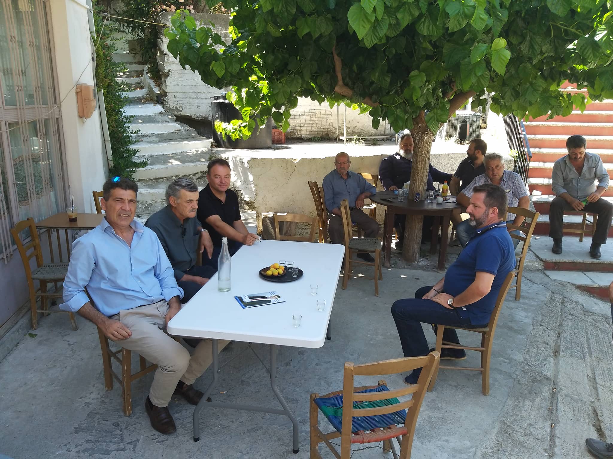 Επίσκεψη του υποψήφιου Βουλευτή Ρεθύμνου, Νίκου Μαλλιαρού, στο χωριό Πλάτανος του Δήμου Αμαρίου