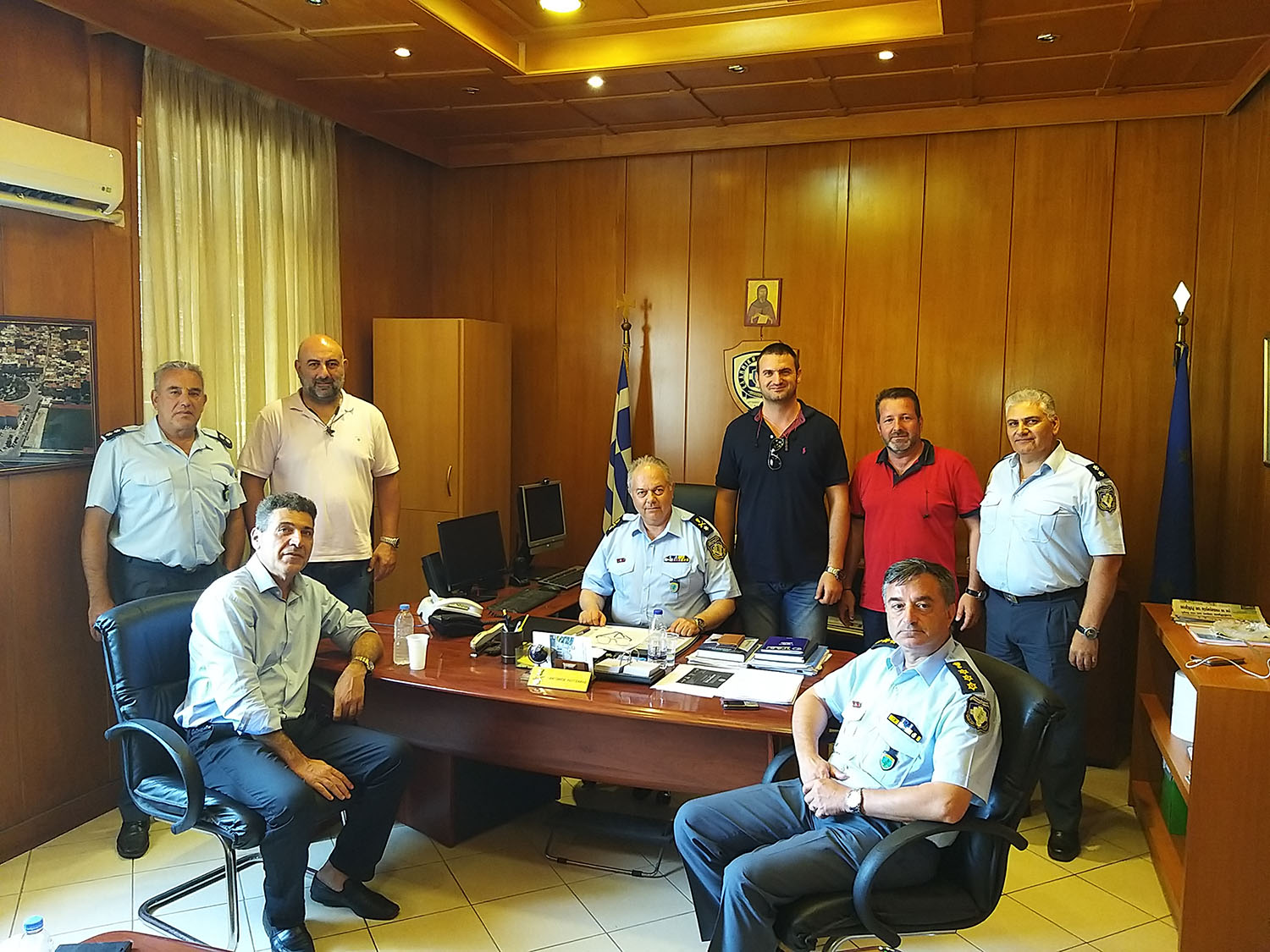Επίσκεψη του υποψήφιου Βουλευτή Ρεθύμνου, Νίκου Μαλλιαρού, στο Αστυνομικό Μέγαρο Ρεθύμνης