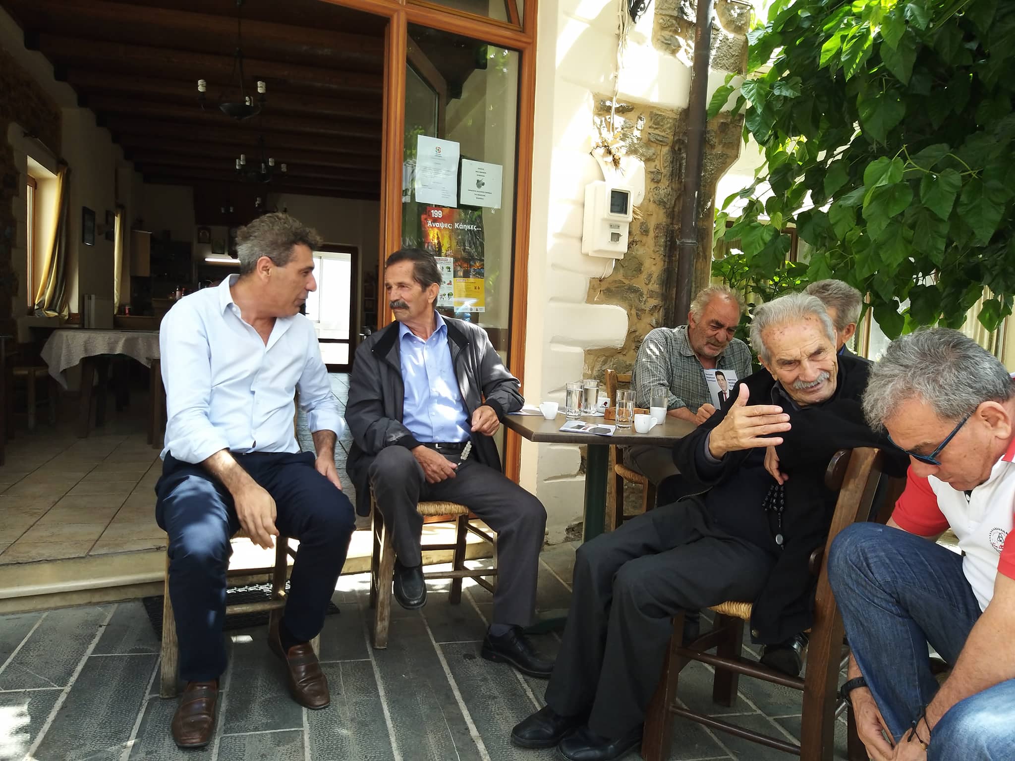 Επίσκεψη του υποψήφιου Βουλευτή Ρεθύμνου, Νίκου Μαλλιαρού, στο χωριό Ανώγεια του Δήμου Ανωγείων